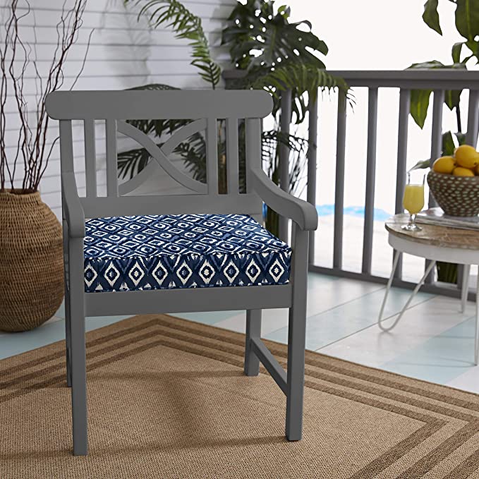 Corded w/Ties Chair Cushion, 19" x 16" x 2", (4 Cushions)