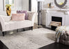 Adirondack Collection ADR109C Oriental Distressed Non-Shedding Living Room Bedroom Dining Home Office Area Rug, 9' x 12', Ivory / Silver Rectangle