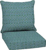 24 in. x 24 in. 2-Piece Deep Seating Outdoor Lounge Chair Cushion in Sapphire Alana Tile