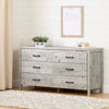 South Shore Gravity 6-Drawer Double Dresser, Seaside Pine