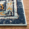 Madison Collection 12' x 15' Blue / Light Blue MAD473M Boho Chic Medallion Distressed Non-Shedding Living Room Bedroom Dining Home Office Area Rug