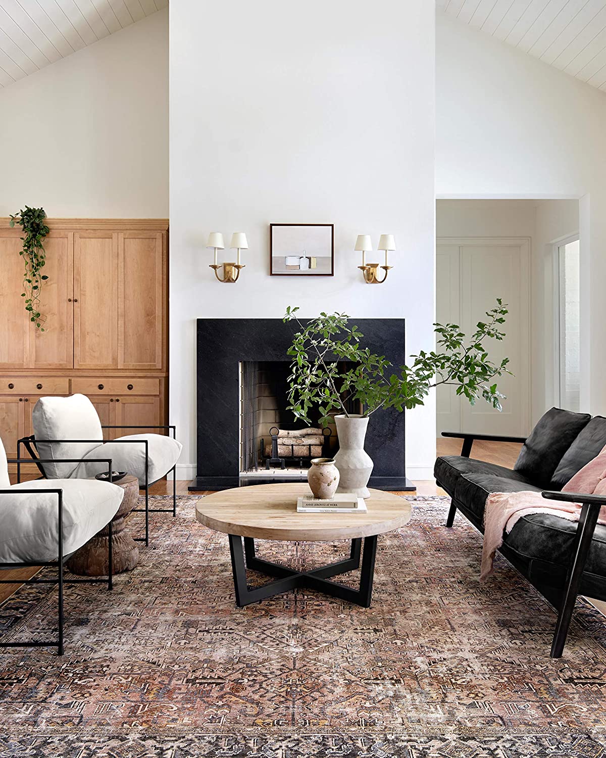 Chris Loves Julia x Loloi Jules JUL-02 Terracotta / Multi Oriental Area Rug 5'-0" x 7'-6" KRUG154-P2