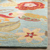 Blossom Collection 4' x 6' Blue/Multi Handmade Premium Wool Area Rug