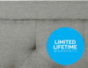 LUCID Bordered Upholstered Headboard with Diamond Tufting King/California
