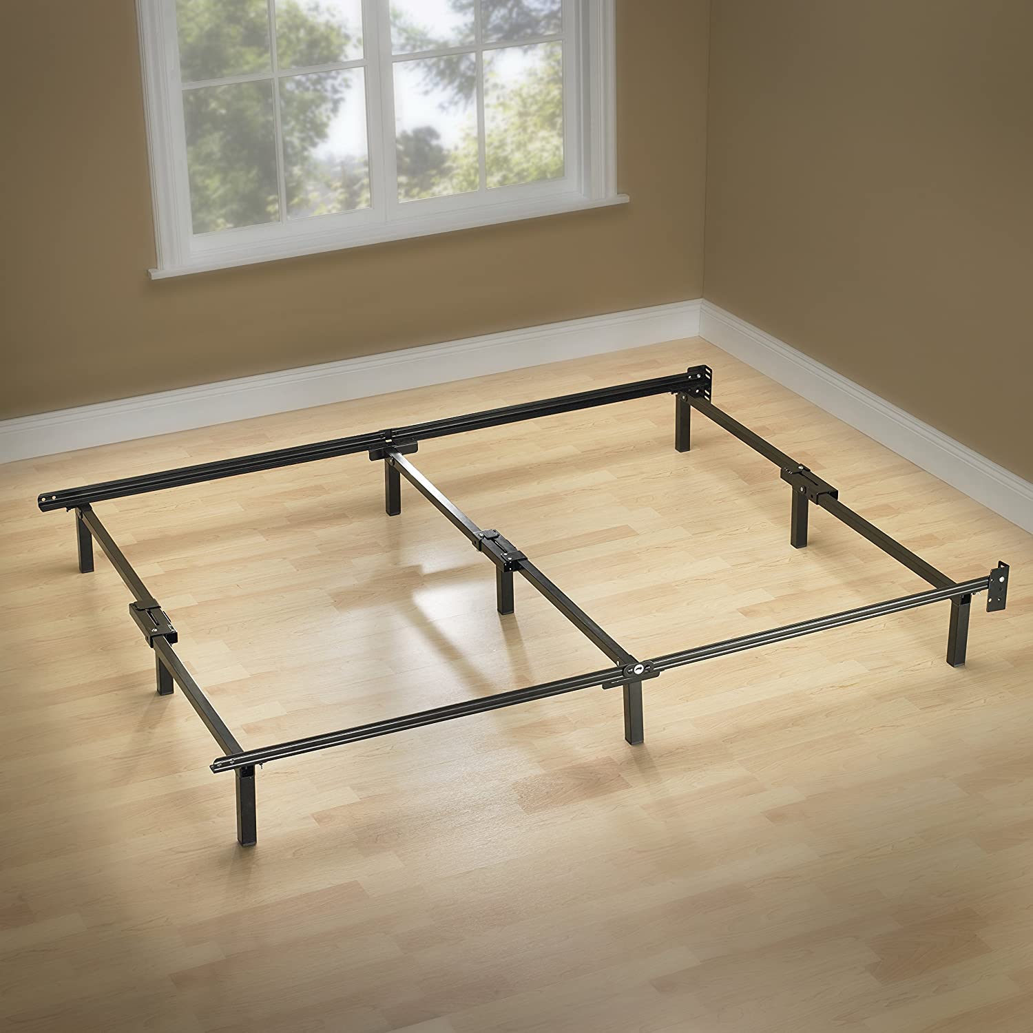 Zinus Michelle Compack 6-Leg Bed Base Frame for Box Spring and Mattress Set, Single Size CA572