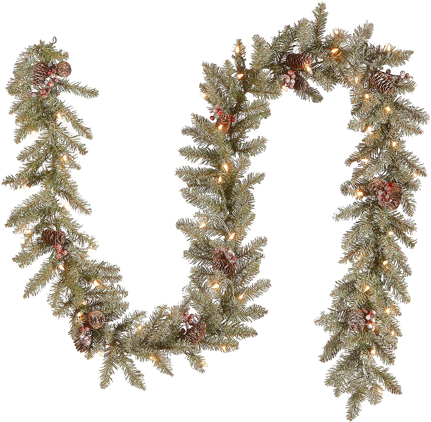 9' Dunhill Fir Pre-Lit Garland with Clear Lights (#K5702)