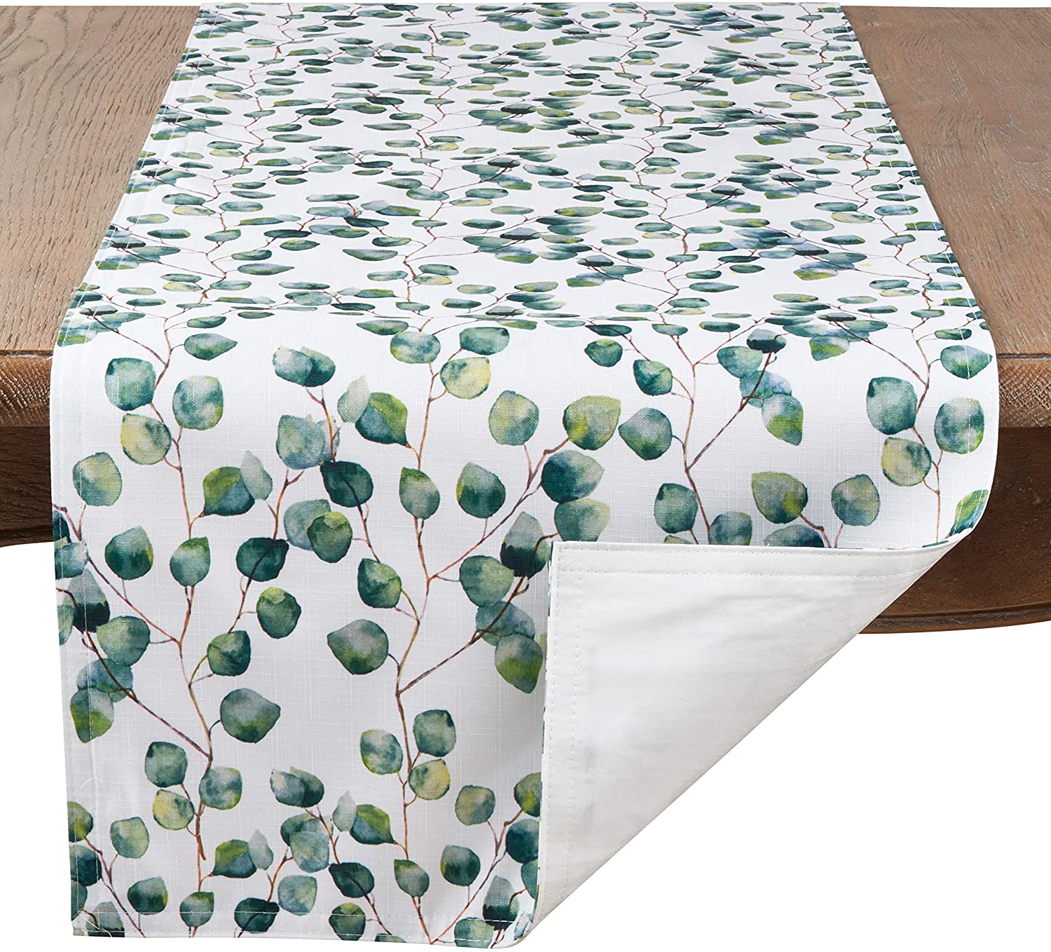 16" x 72" Eucalipto Collection Eucalyptus Leaf Table Runner TJ136