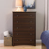 Fremont 5 Drawer Chest, Espresso Brown