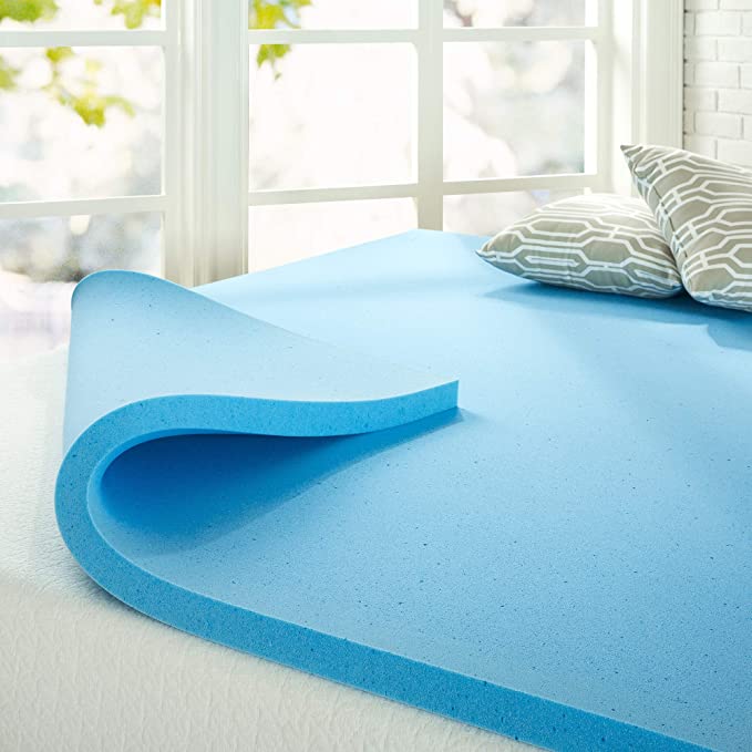 2 Inch Green Tea Cooling Gel Memory Foam Mattress Topper / Cooling Gel Foam / CertiPUR-US Certified, Full