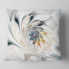 Designart White Stained Glass Art' Floral Throw Living Room, Sofa, Pillow Insert + Cushion Cover Printed On Both Side 16 in. x 16 in  (Set of 2)