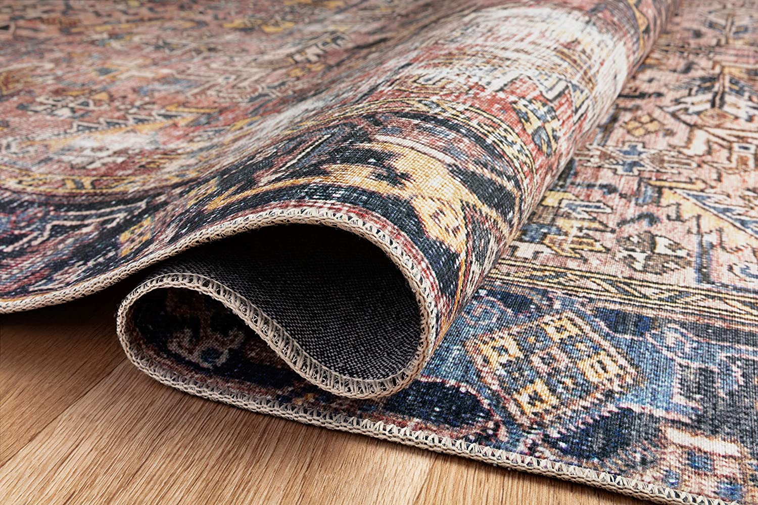 Chris Loves Julia x Loloi Jules JUL-02 Terracotta / Multi Oriental Area Rug 5'-0" x 7'-6" KRUG154-P2