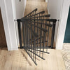BabySteps Walk-Thru Metal Safety Gate (Black) - Pressure-Mounted Baby Gate for Doorway, Expands from 29.5-40.5 Inches, 29.5 Inches Tall, Includes 3 Extensions, Perfect for Children, Pet-Friendly