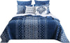 Barefoot Bungalow Embry Indigo, 3-Piece Full/Queen Quilt Set, Blue