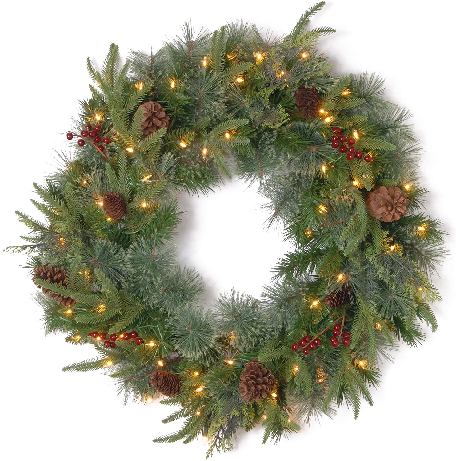 24" Lighted Round Wreath (#K6240)