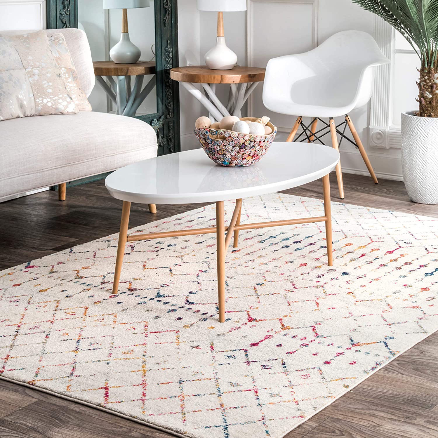 nuLOOM Moroccan Blythe Area Rug, 10' Square, Light Multi KRUG343-P22