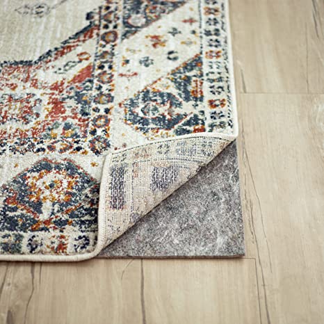 2' x 4' Non Slip Rug Pad Gripper 1/4 Thick Dual Surface Felt + Rubber Gripper - Safe for All Floors