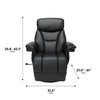 OFM Essentials Collection Home Entertainment Recliner, in Black