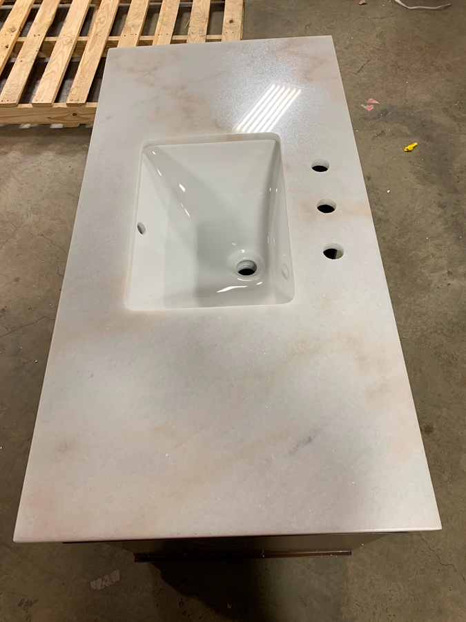 42" Single Bathroom  Vanity Set In Walnut