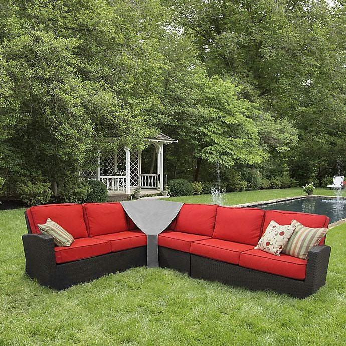Protective Covers by Adco Modular Sectional Corner Sofa Cover with 90-Degree Back in Grey CA125