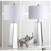 Safavieh Janice Table Lamp in Clear with Cotton Shade SC790