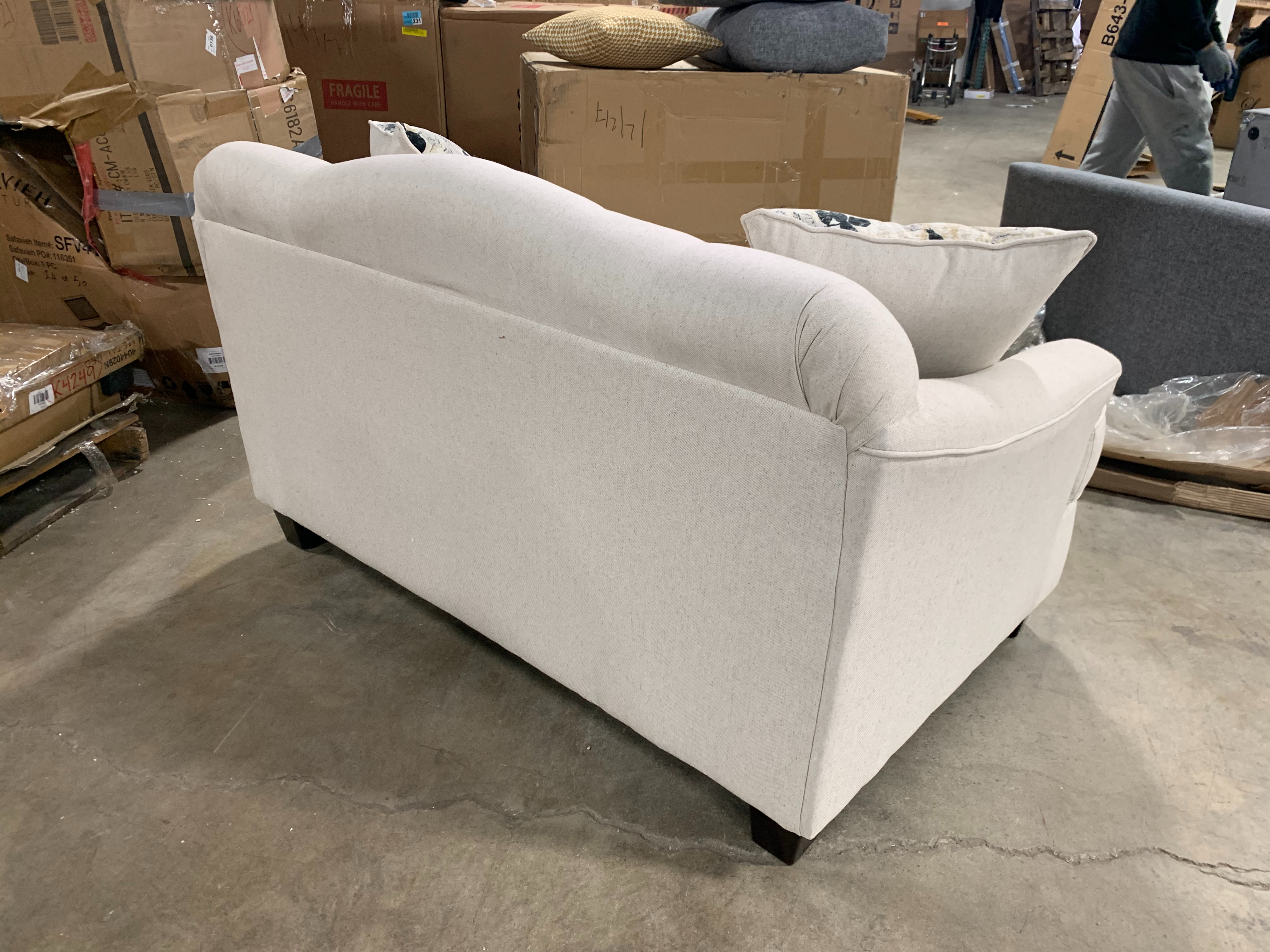 Beverly 62" Recessed Arm Loveseat
