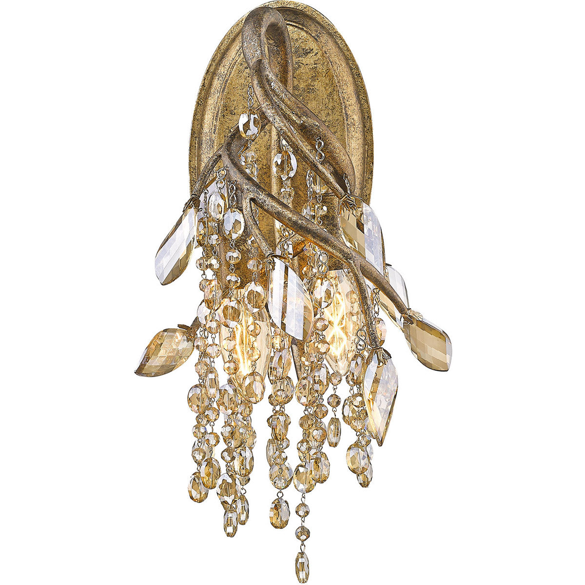 Autumn Twilight 2 Light 8 inch Mystic Gold Wall Sconce Wall Light