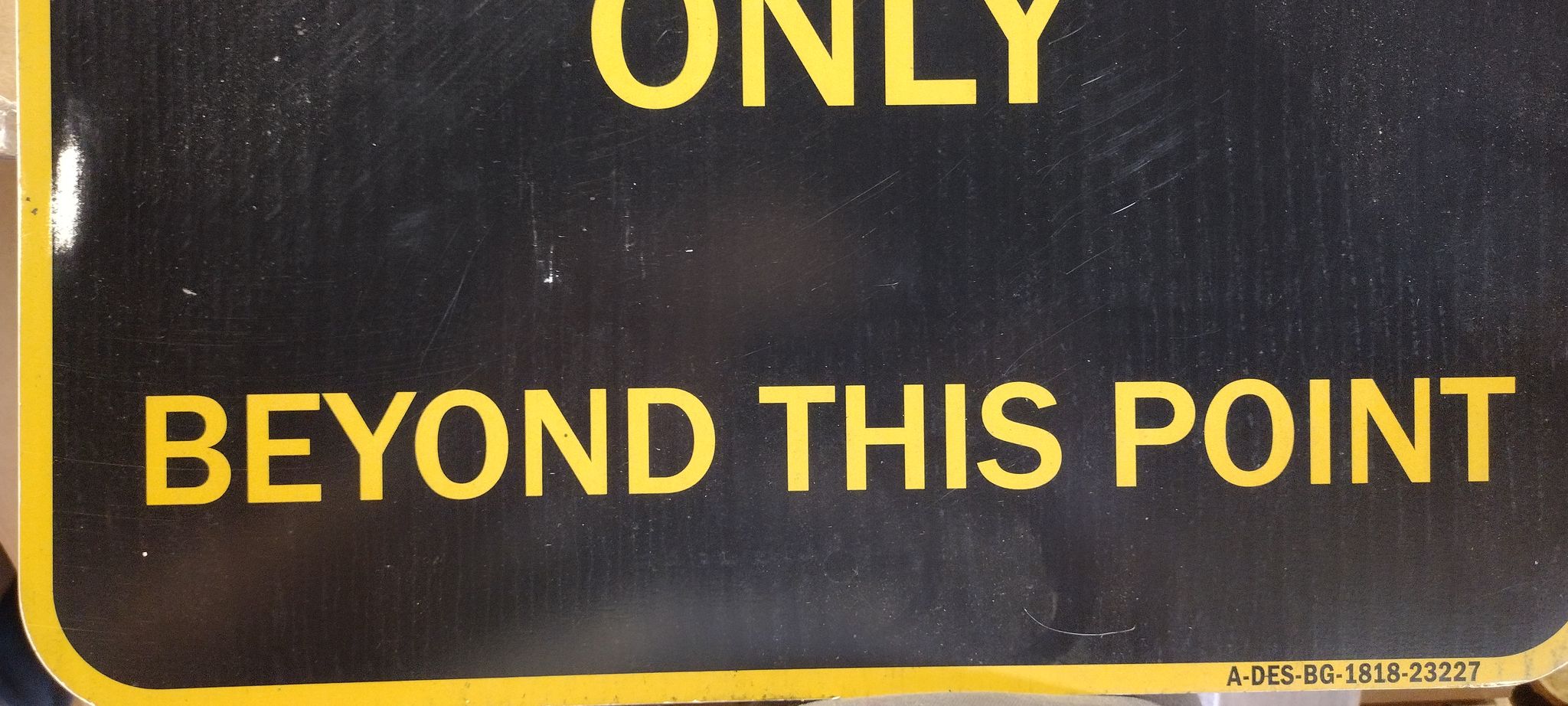 18" H x 18" W x 1" D Black/Gold Signmission Designer Series Sign - Registered Guests Only Beyond This Point | Black & Gold 18" X 18" Heavy-Gauge Aluminum Architectural Sign | Protect Your Business & Municipality | Made In The USA