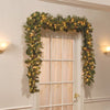 9' Carolina Garland with 100 Clear Lights EJ436