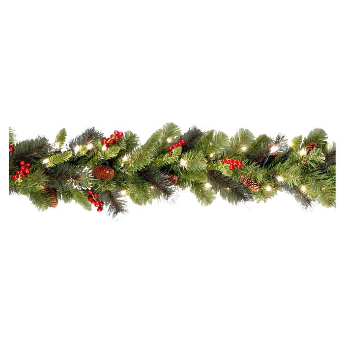 9' Crestwood Pre-Lit Garland with 50 Lights LX5546