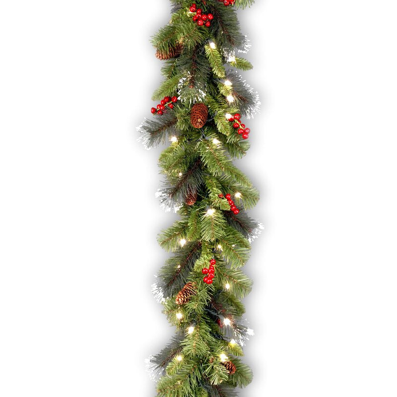 9' Crestwood Pre-Lit Garland with 50 Lights CYB759