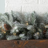 9' Frosted Arctic Pre-Lit Garland with 50 Clear/White Lights
