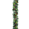 9' Frosted Berry Pre-Lit Garland with 100 Clear/White Lights