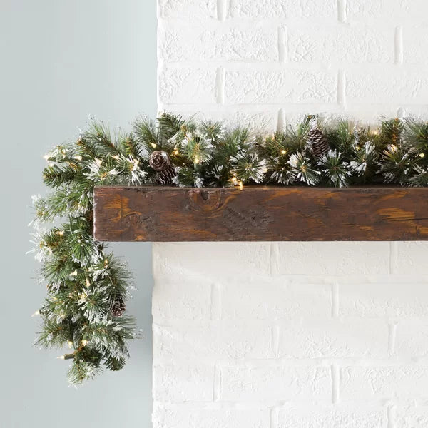 9' Garland with 100 Clear/White Lights