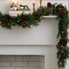 9' Garland with 50 Multi-Colored Lights