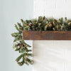9' Glittery Faux Pine Garland with 100 Clear/White Lights