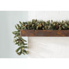 9' Glittery Faux Pine Garland with 100 Clear/White Lights
