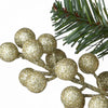 9' Glittery Pomegranate Pine Pre-Lit Garland with Clear Lights
