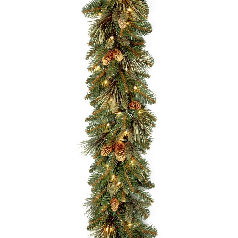 9' Pre-Lit Garland with 100 Clear/White Lights