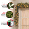 9' Pre-Lit Garland with 100 Clear/White Lights, (Set of 2)