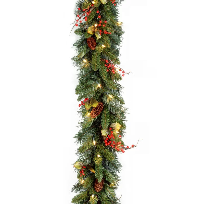 9' Pre-Lit Garland with 50 Clear/White Lights