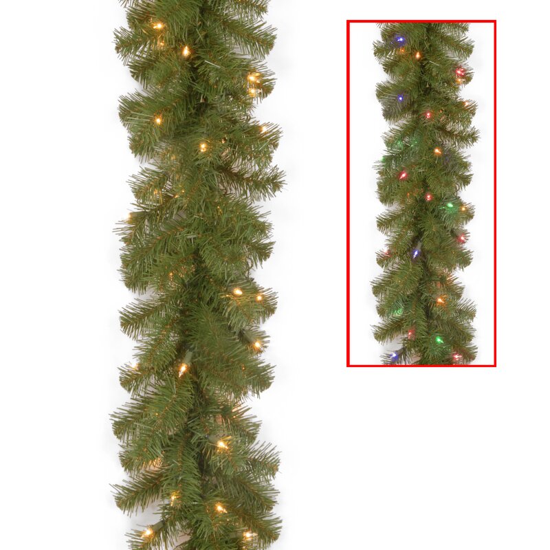 9' Pre-Lit Garland with 50 Lights