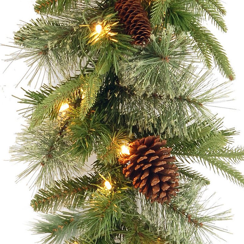 9' Pre-Lit Garland with 50 Multi-Colored Lights