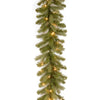 9' Pre-Lit Garland with 70 Clear Lights, (Set of 2)