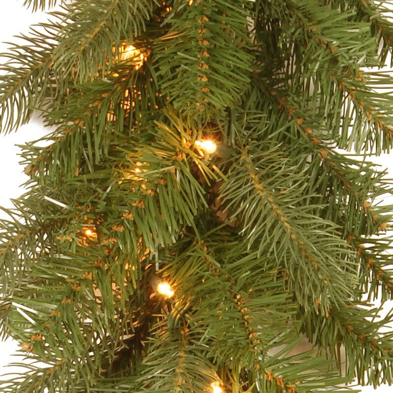 9' Pre-Lit Garland with 70 Clear Lights, (Set of 2)