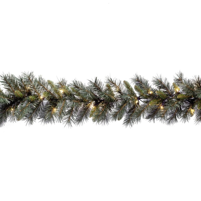 9' Pre-Lit Pine Garland with Lights CA389