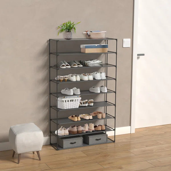 9 Tier Steel 90 Pair Shoe Rack (Set of 2)