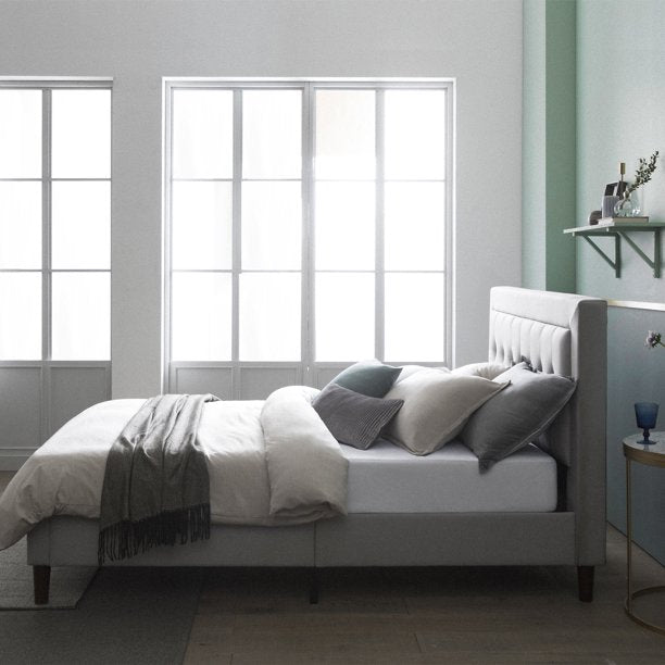 43" Dachelle Upholstered Platform Bed Frame, Queen