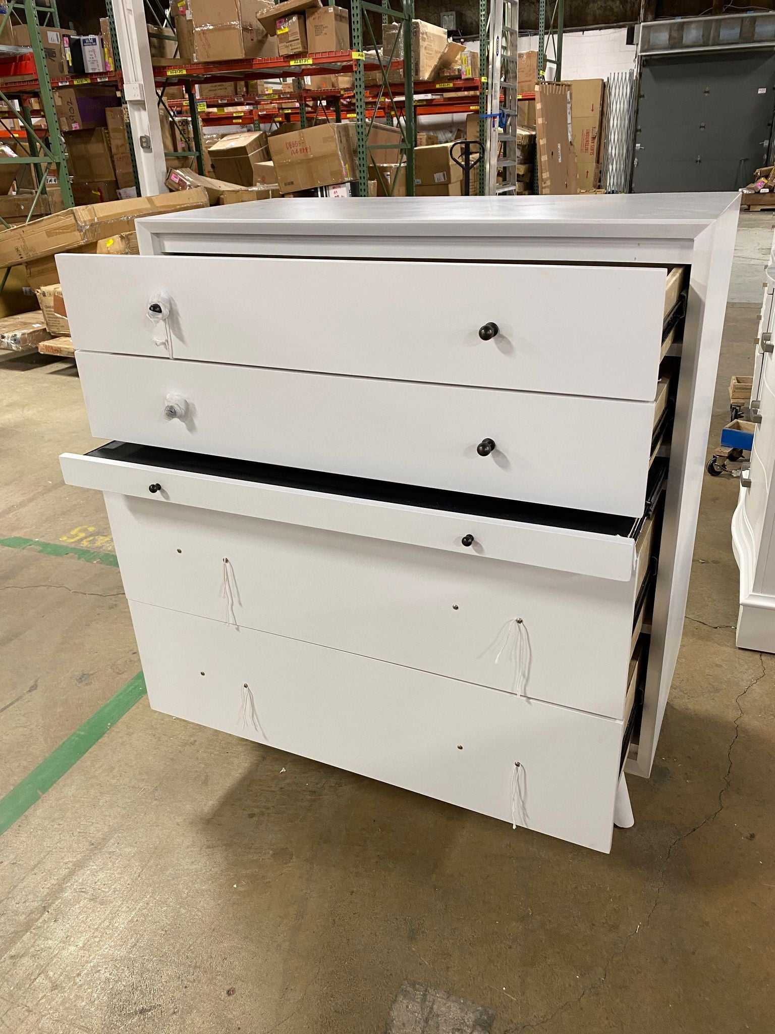 White Williams 4 Drawer 38'' W Solid Wood Chest