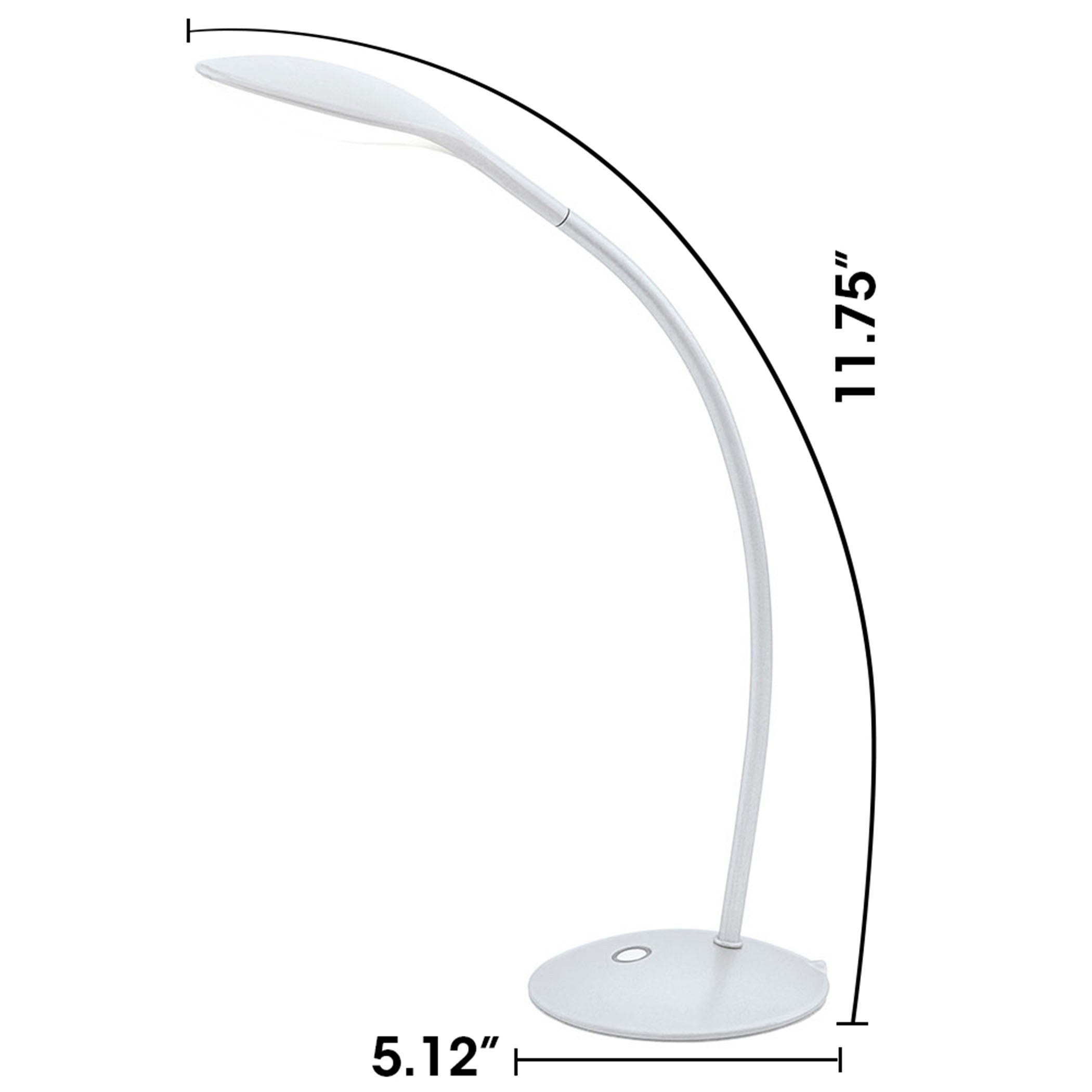 93892A-Eglo Lighting-Calpo 1 - 16.5 Inch 4.5W 1 LED Desk Lamp Silver Finish KB157