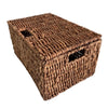 Woven Grass Rectangular Lidded Storage Baskets (Set of 2)